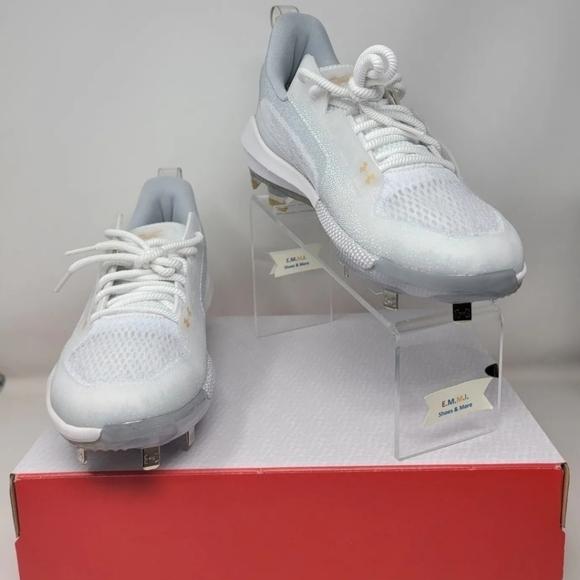 Under Armour Mens Harper 6 Low ST Baseball Cleats WHITE Sz Multi 3024315-100 NEW main image 4